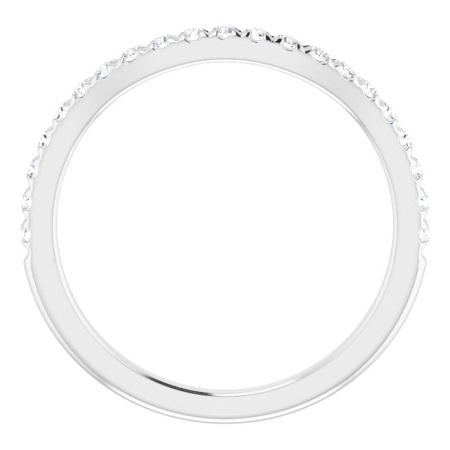 14K White 1/4 CTW Diamond Matching Band