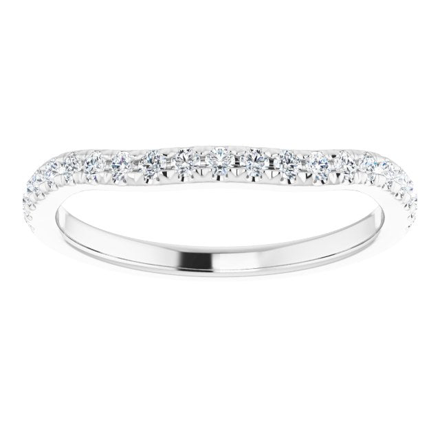 Platinum 1/4 CTW Diamond Matching Band