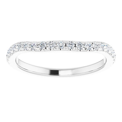 Platinum 1/4 CTW Diamond Matching Band