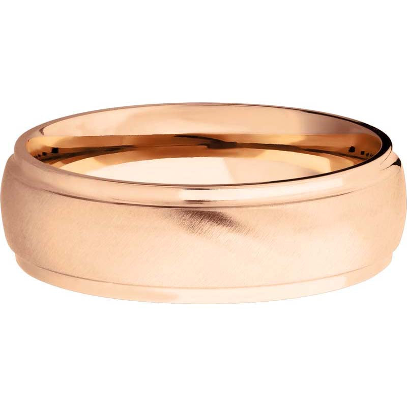 Lashbrook 14k Rose Gold 7mm Men's Wedding Band