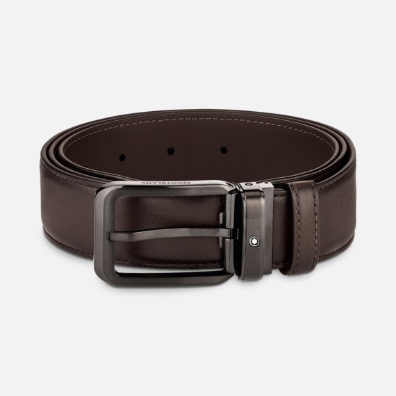 Montblanc Shaded Brown 35 Mm Leather Belt