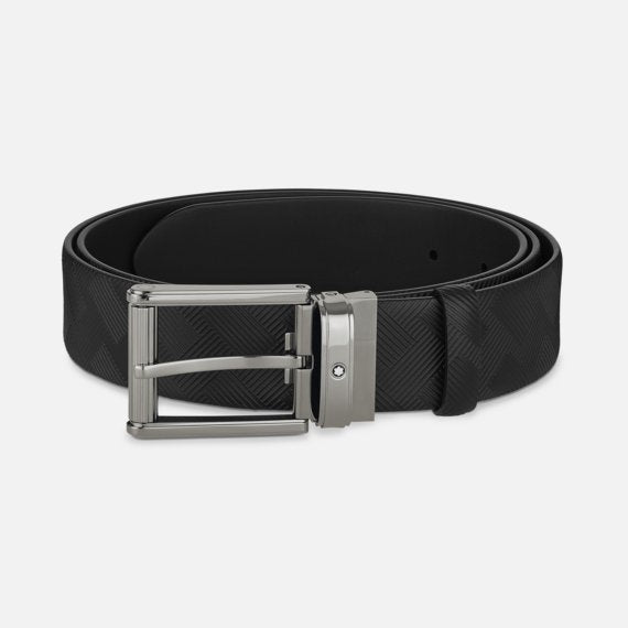 Montblanc Black 35 Mm Leather Belt