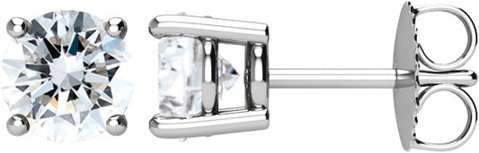 14K White 1 1/2 CTW Diamond Earrings