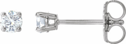 14K White 1/5 CTW Diamond Earrings