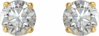 14K Yellow 3/4 CTW Diamond Earrings