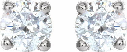 14K White 1/4 CTW Diamond Earrings
