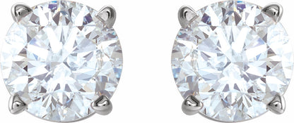 14K White 1 CTW Diamond Earrings