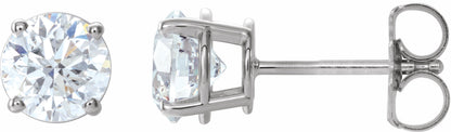 14K White 1 1/2 CTW Diamond Earrings