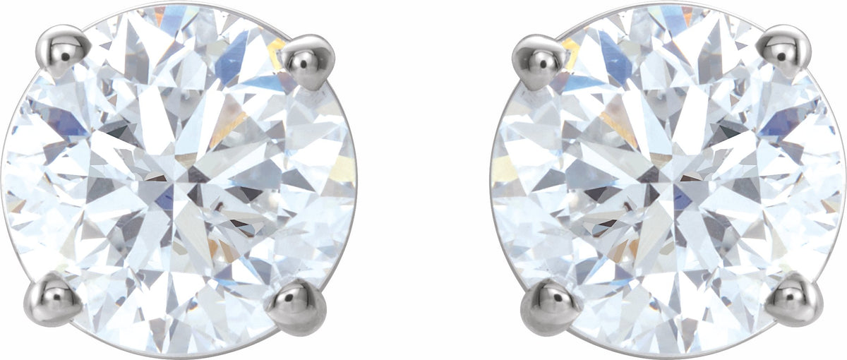 14K White 1 1/2 CTW Diamond Earrings