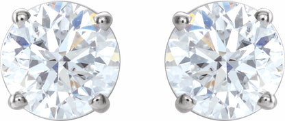 14K White 1 1/2 CTW Diamond Earrings