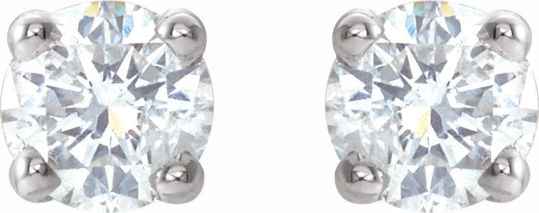 14K White 1/5 CTW Diamond Earrings