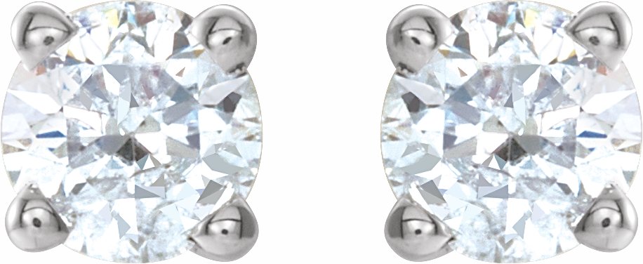 14K White 1/4 CTW Diamond Earrings