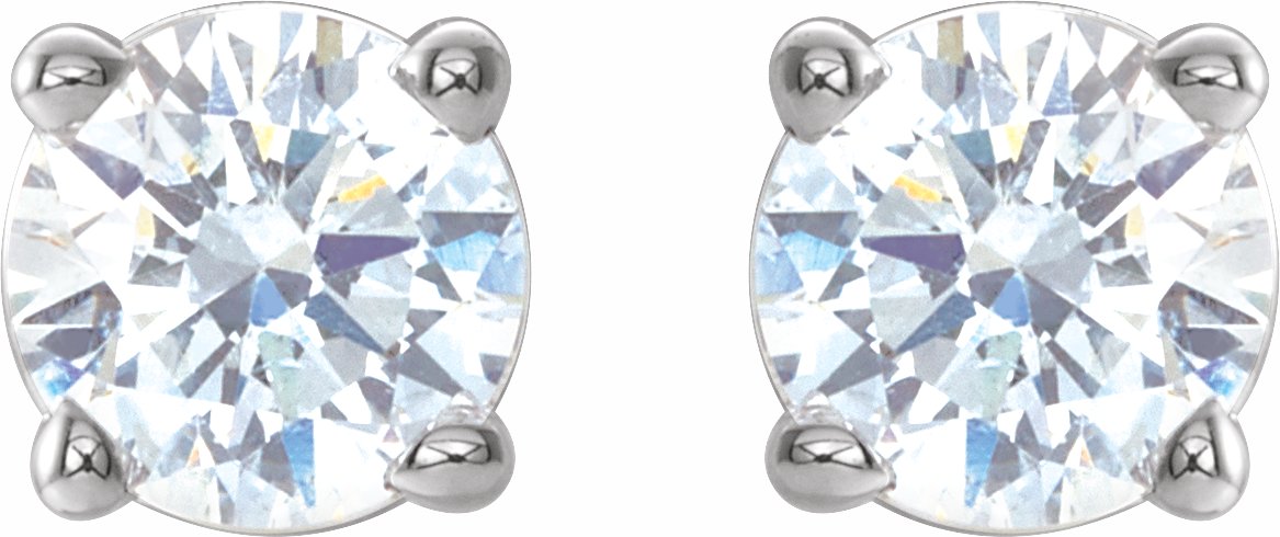 14K White 1/3 CTW Diamond Earrings