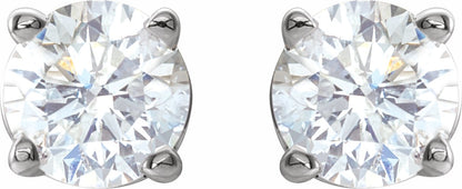 14K White 1/2 CTW Diamond Earrings