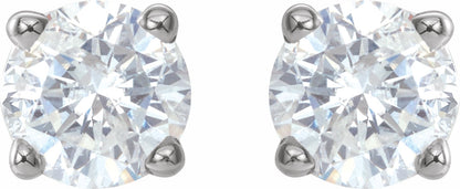 14K White 3/4 CTW Diamond Earrings