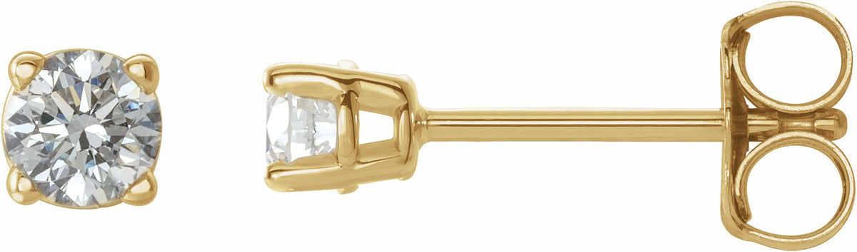 14K Yellow 1/5 CTW Diamond Earrings