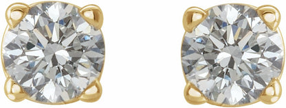 14K Yellow 1/5 CTW Diamond Earrings