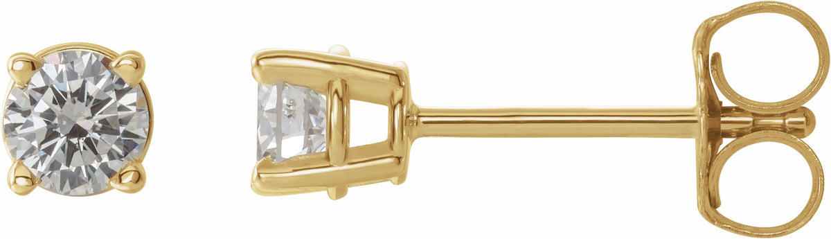14K Yellow 1/3 CTW Diamond Earrings