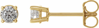 14K Yellow 1/3 CTW Diamond Earrings
