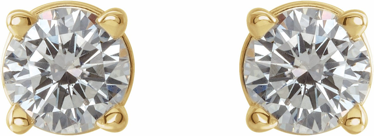 14K Yellow 1/3 CTW Diamond Earrings