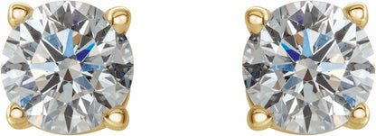 14K Yellow 1/2 CTW Diamond Earrings