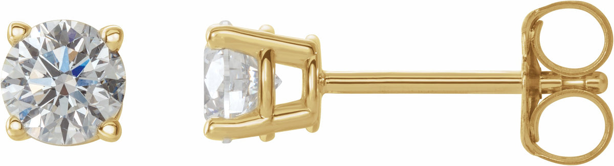 14K Yellow 1/2 CTW Diamond Earrings