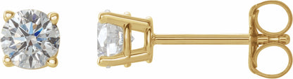 14K Yellow 1/2 CTW Diamond Earrings