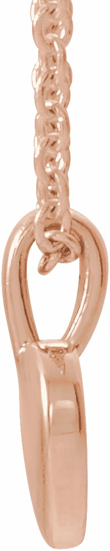 14K Rose .01 CT Diamond Youth Heart 16 Necklace