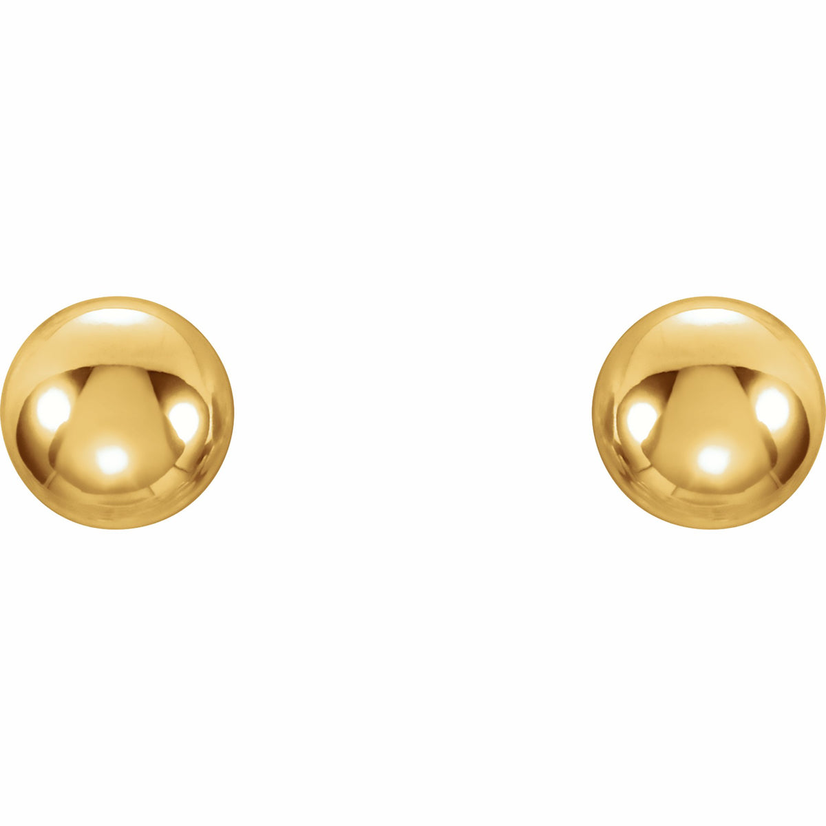 14K Yellow 4 mm Ball Stud Earrings