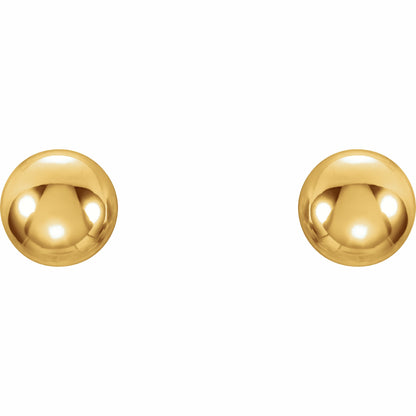 14K Yellow 4 mm Ball Stud Earrings