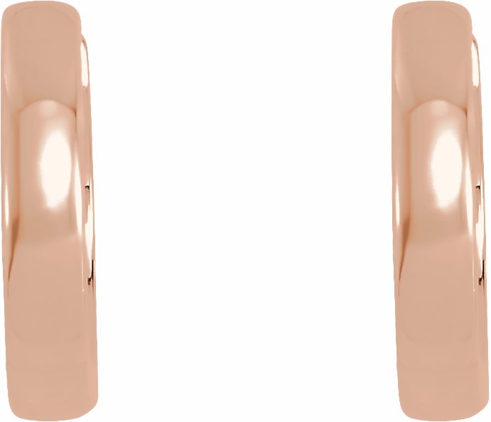 14K Rose 14 mm Hinged Hoop Earrings