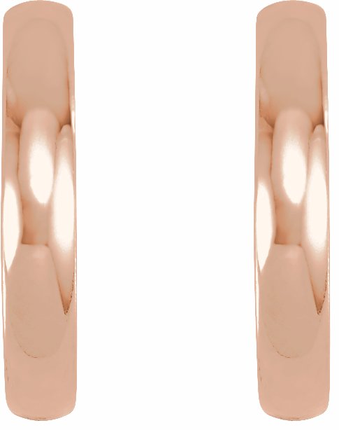 14K Rose 17.5 mm Hinged Hoop Earrings