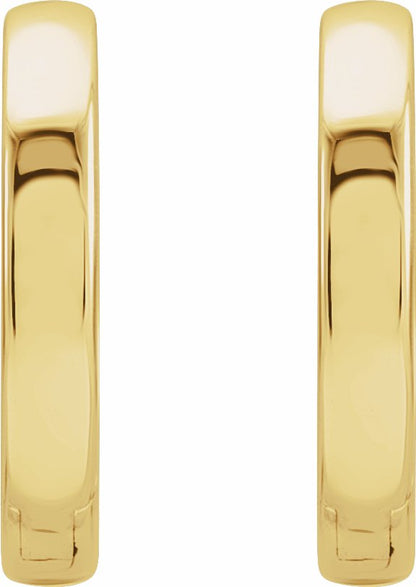 14K Yellow 16 mm Hinged Hoop Earrings
