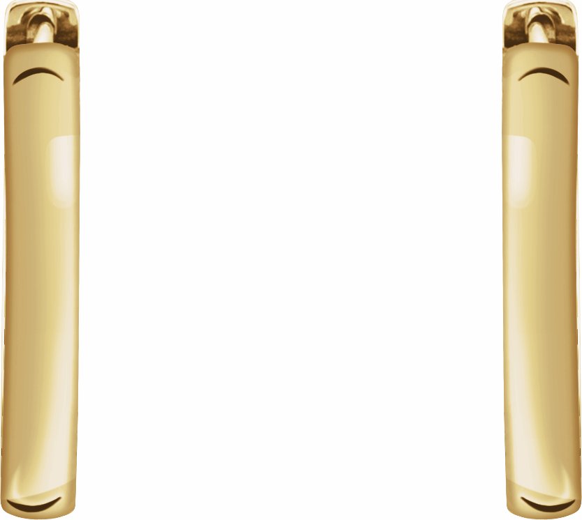 14K Yellow 18 mm Hinged Hoop Earrings