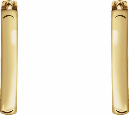 14K Yellow 18 mm Hinged Hoop Earrings