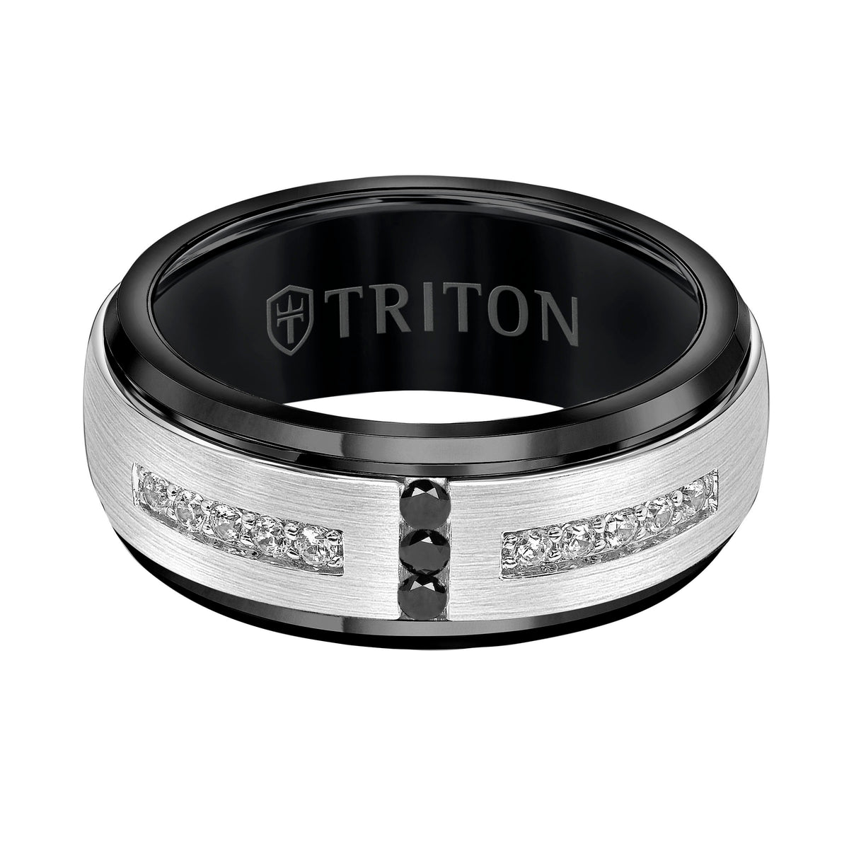 Low Dome Round Edge Stone Wedding Band