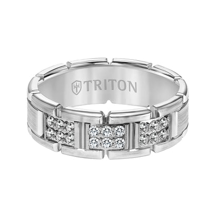 7MM Engraved Diamond Ring