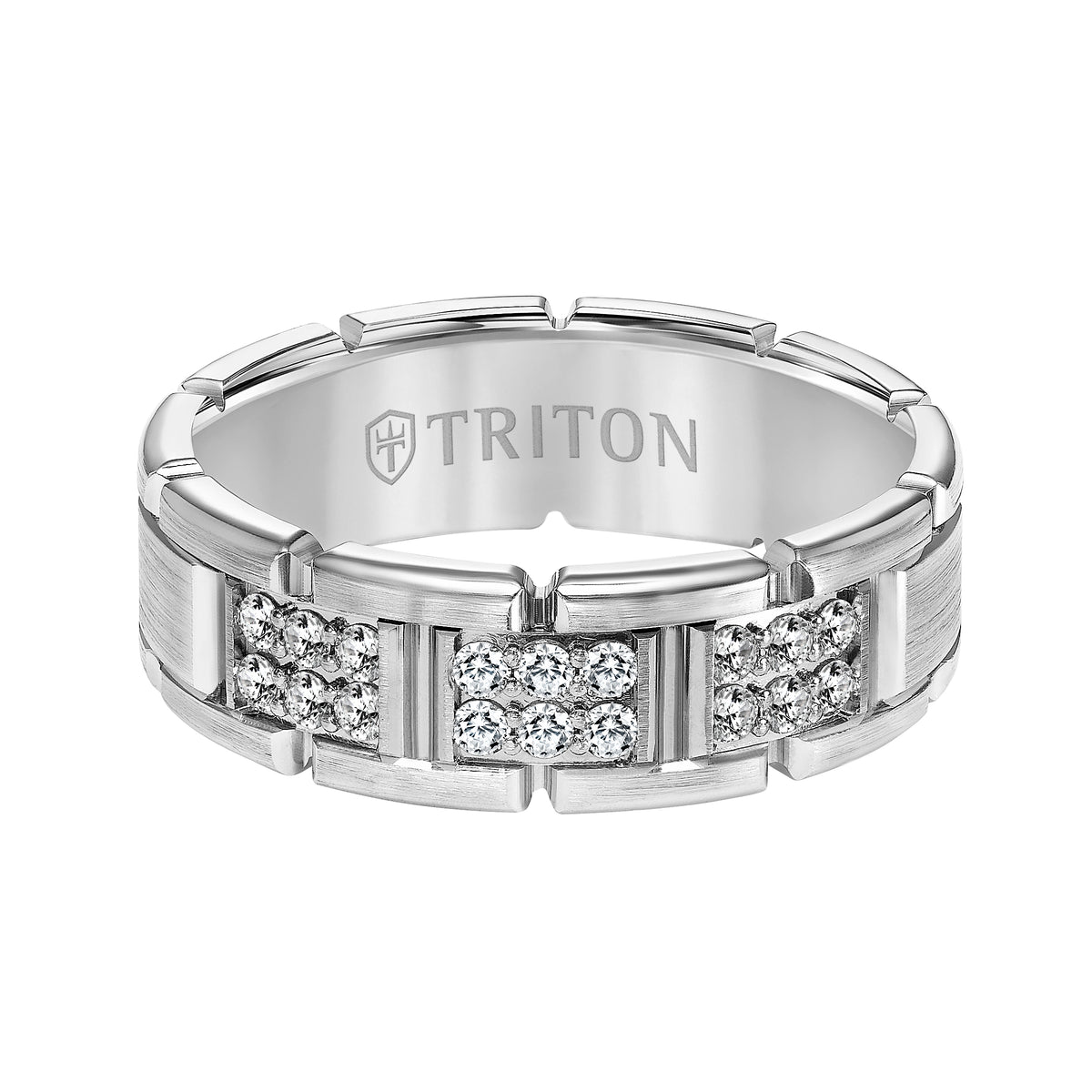 7MM Engraved Diamond Ring