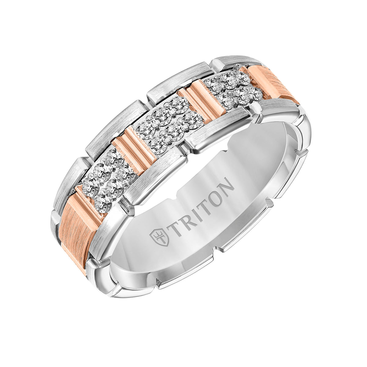 7MM Engraved Diamond Ring