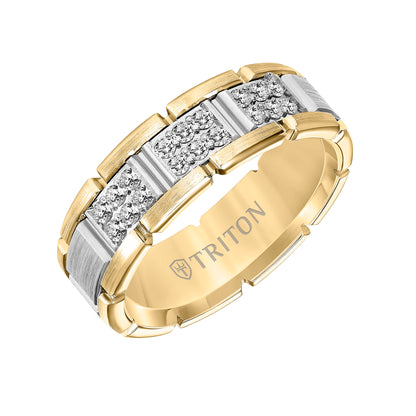 7MM Engraved Diamond Ring