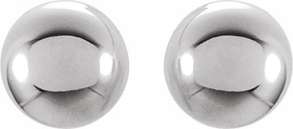 14K White 4 mm Ball Stud Earrings