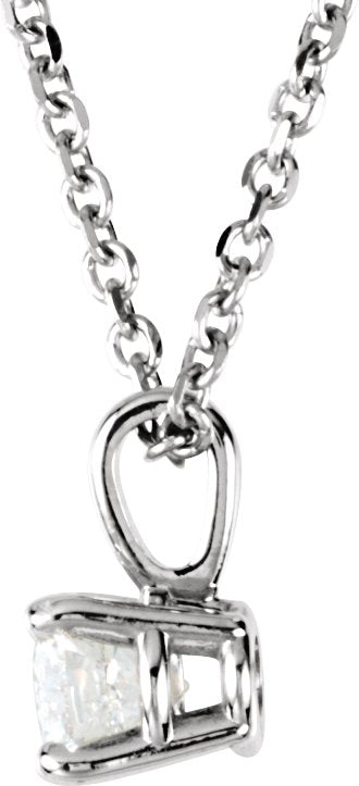 14K White 1/4 CTW Diamond 18 Necklace