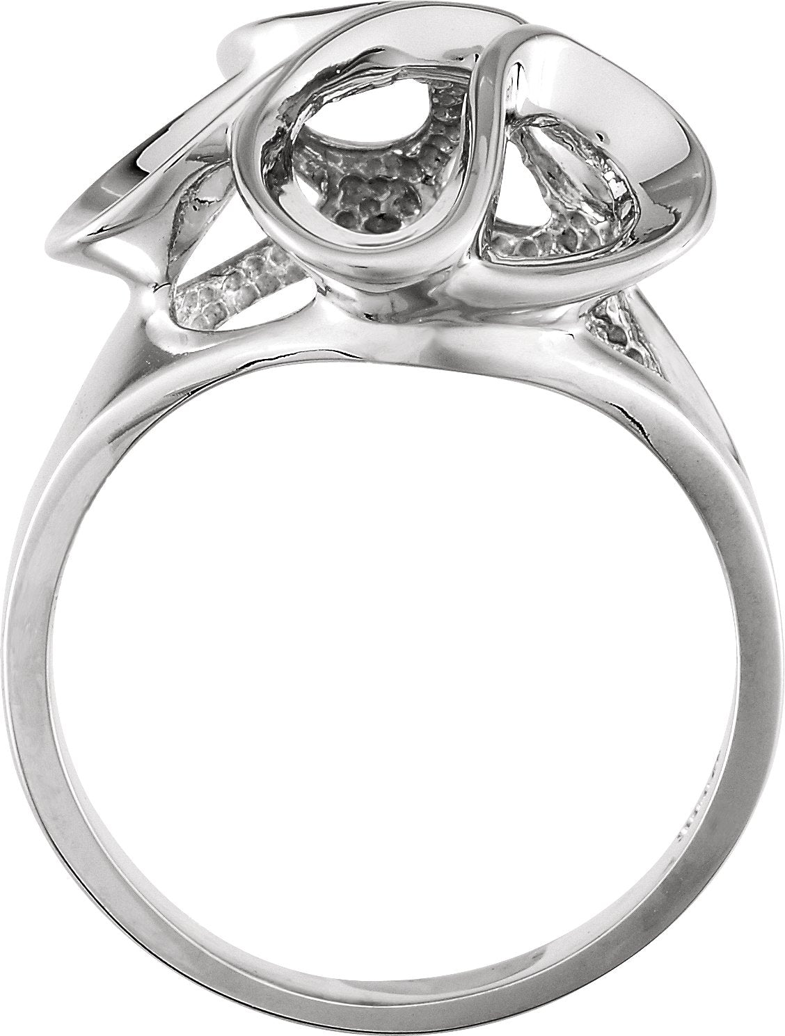 14K White Freeform Ring