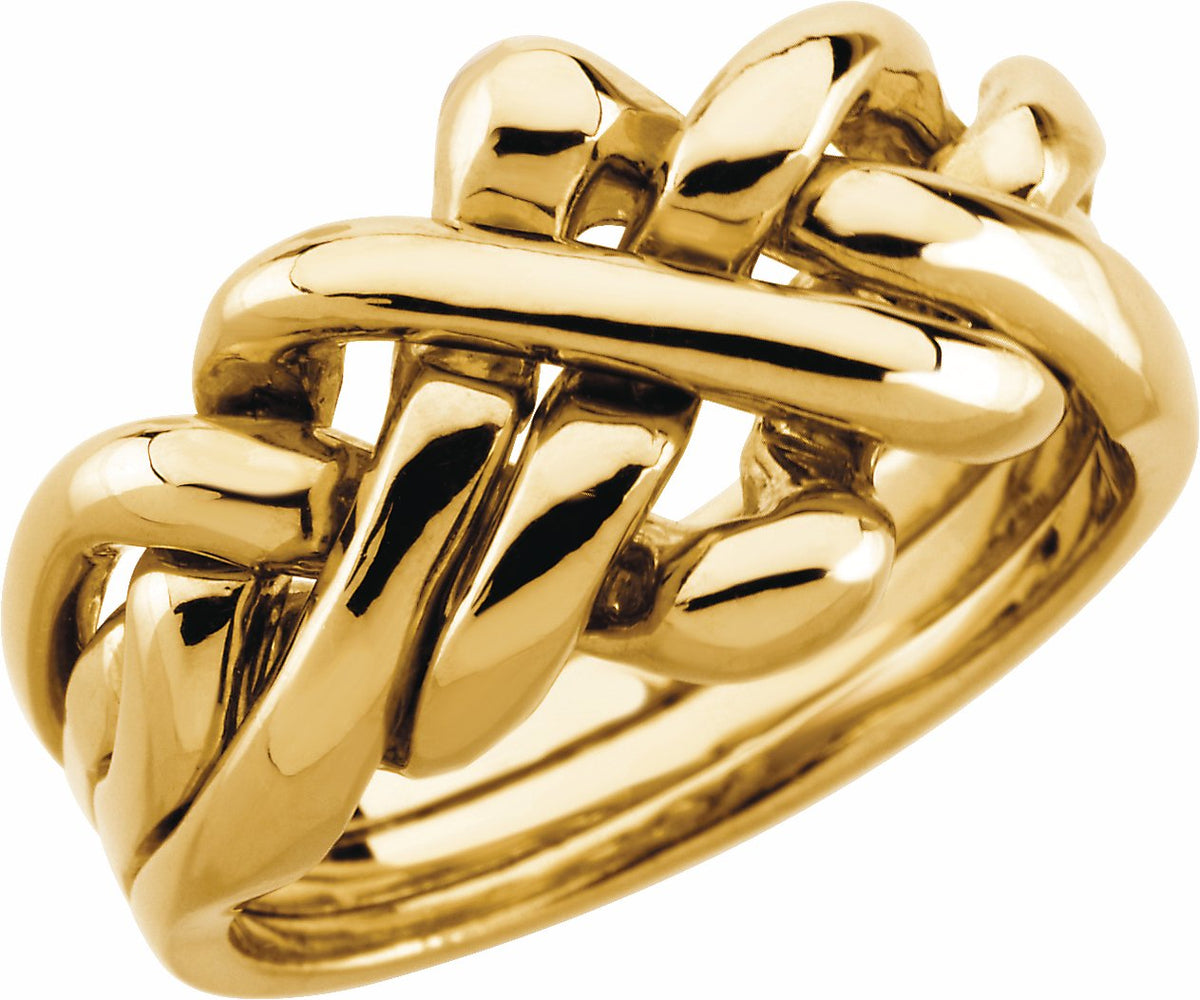 10K Yellow 12.5 mm Puzzel Ring
