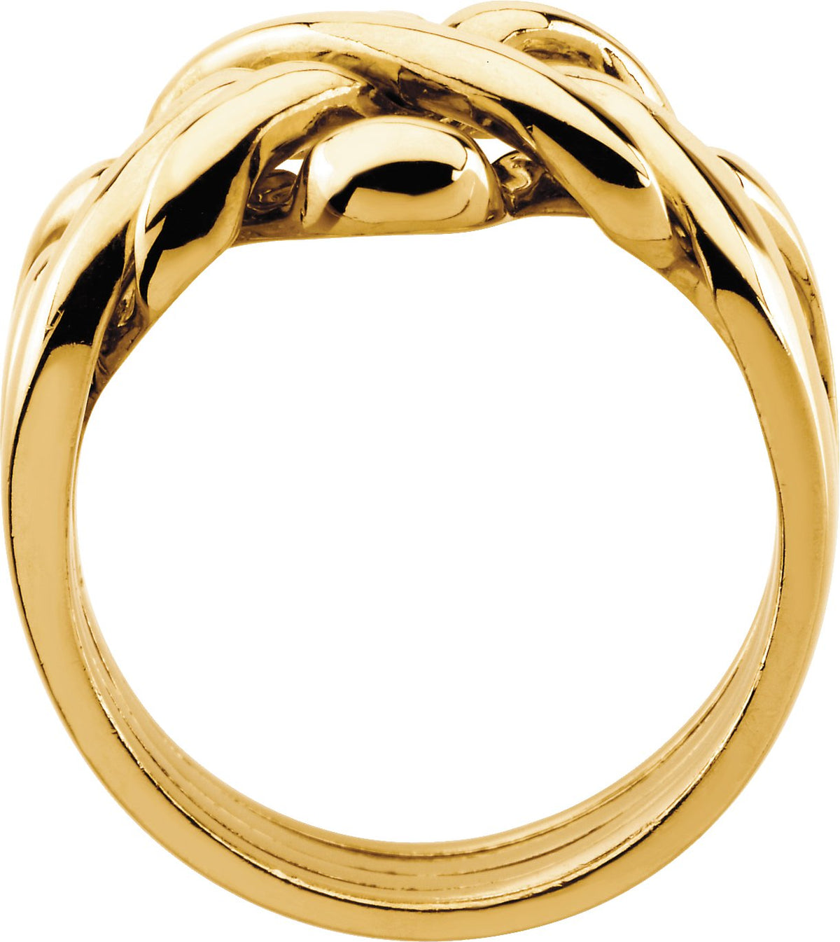 14K Yellow 12.5 mm Puzzel Ring