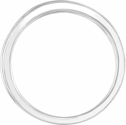 14K White 10.2 mm Criss-Cross Ring