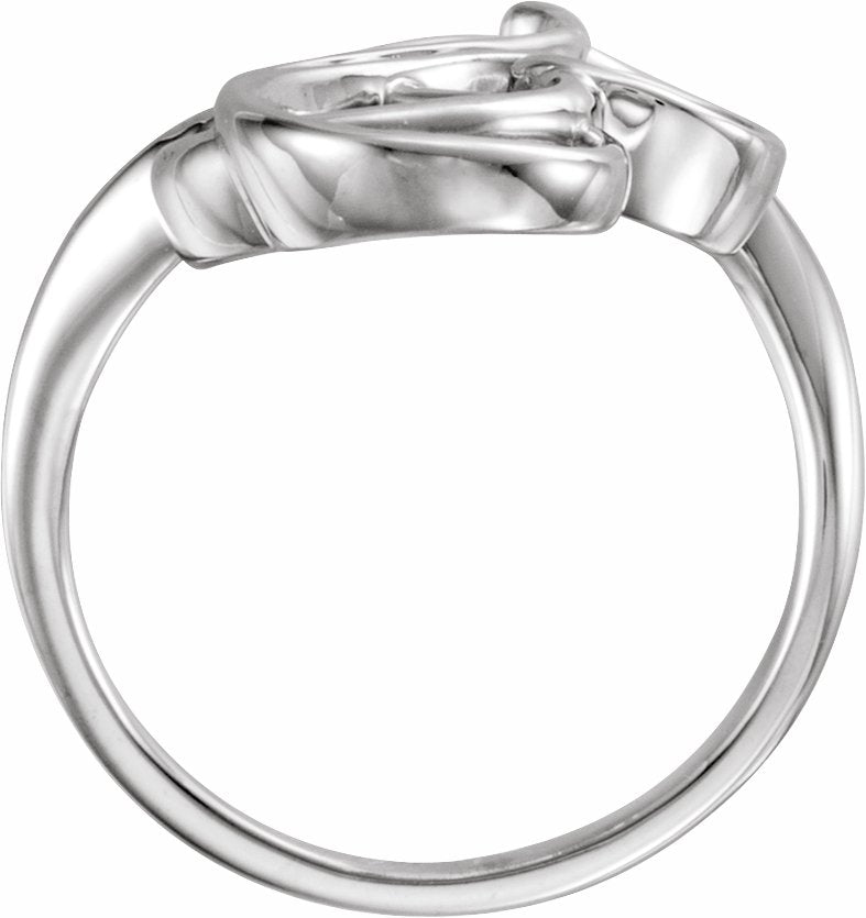 14K White Freeform Ring