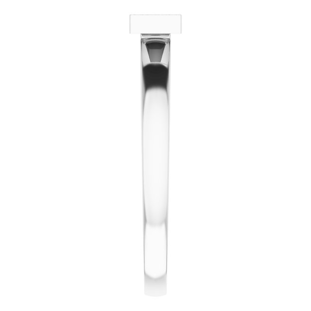 14K White 16x4 mm Rectangle Signet Ring