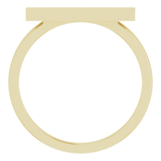 14K Yellow 16x4 mm Rectangle Signet Ring