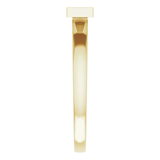 14K Yellow 16x4 mm Rectangle Signet Ring